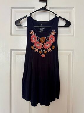 American Eagle - Soft and Sexy Tank Top- Embroidered Floral
